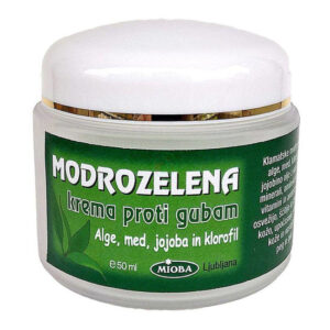 Modrozelena krema proti nastanku gub, MIOBA, 50 ml