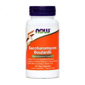 Saccharomyces boulardii NOW, 60 kapsul
