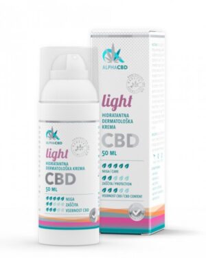 Hidratantna dermatološka krema CBD – LIGHT, Alpha CBD, 50 ml