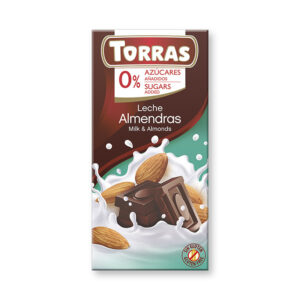TORRAS Mlečna čokolada z mandlji, 75g