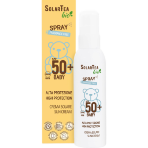 Certificiran zaščitni losjon za sončenje SolarTea ZF 50+ Baby Spray