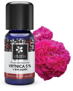 Vrtnica (5-% absolut v BIO jojobi) Rosa damascena, 10ml Eteris