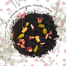 Črni čaj  na vago- pistacija marcipan